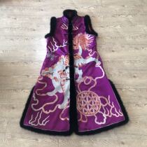 Cloud decoration totem 2021 original ethnic style womens handmade embroidery plate silver lion plus cotton plus wool casual horse clip windbreaker