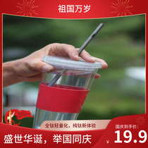 Pure titanium straws heat-resistant high-resistant durable and healthy outdoor household straws juice drinks straws sucker sucker