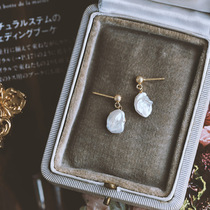 s925 Pure Silver Needle Baroque Pearl Earrings 2021 New Tide Style Advanced Sensuo Retro Ear Clip Woman