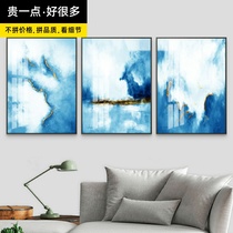 Living room decoration painting ink wall painting against the mountain Feng Shui new Chinese style landscape sofa background Chinese style triple painting