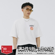 SAMESAME21SS Peach Basic Summer Cotton Couple T-shirt Loose Tide Brand Wash Mens Top