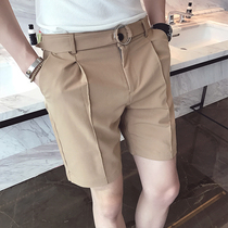 Casual Shorts Male Tide 50% Pants Summer Thin Han version Body Trend Pure Color 5 Pants Mens West Dress Pants