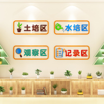 Kindergarten Botanical Corner Ring Creative Placement Material Classroom Plane area Theme Culture Wall Decorative Solid Wall Sticker