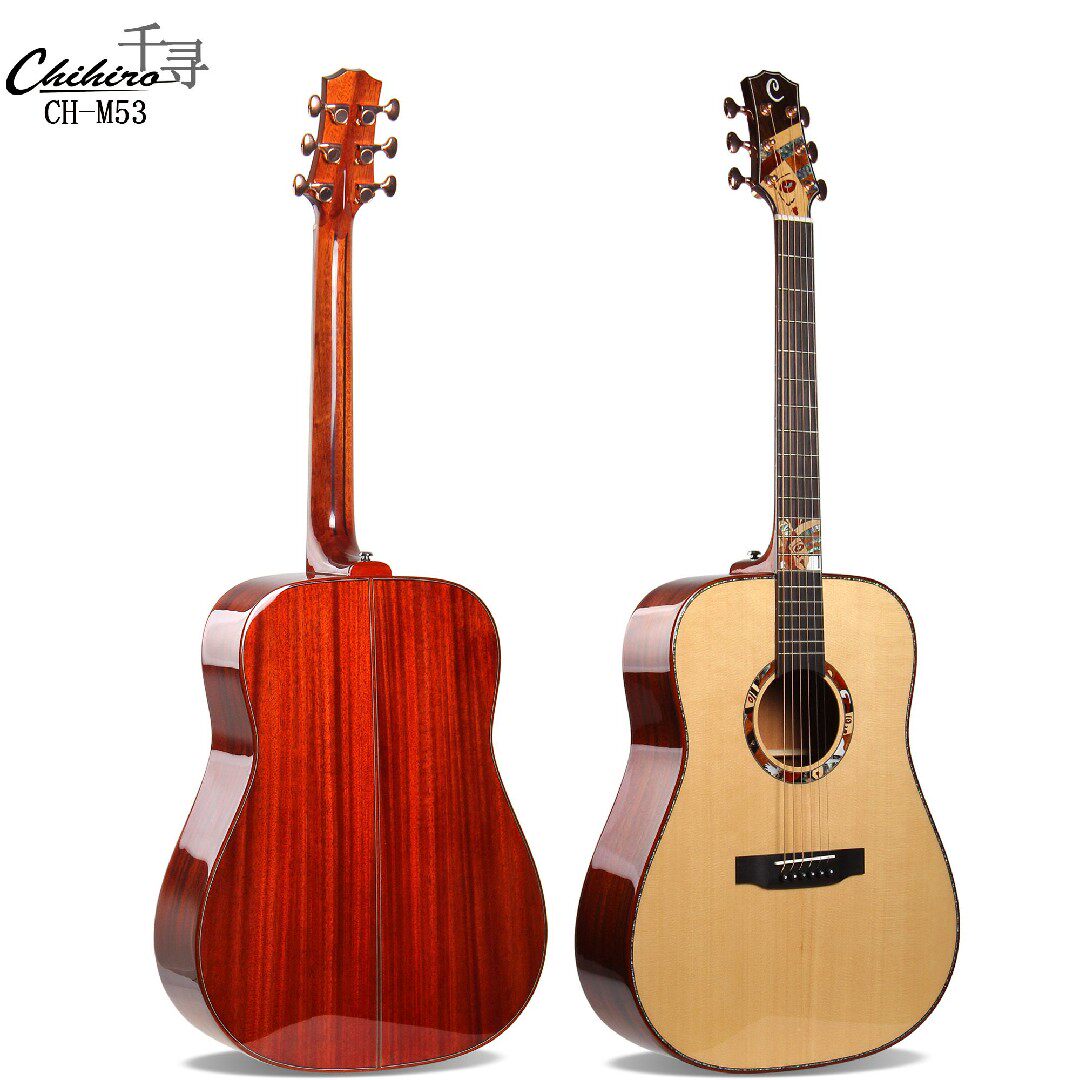 Chihiro brand CH—M53 barrel full single art eye 41 inch bright rounded guitar