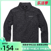 Pathfinder long sleeve male and female autumn winter outdoor half-open zipper hiking casual sports long sleeve T-shirt TAJI91133