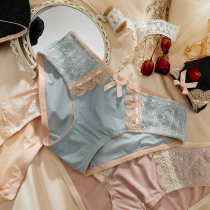 3 Silk Slip Milk Silk Sexy Lace Pure Cotton Crotch Pants Lady No Marks Low Waist Fat Mm Big Code Summer Thin