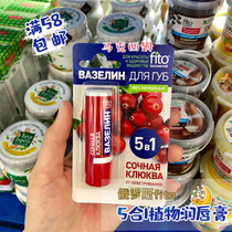 Russian fito Vaseline cranberry 5 Hop 1 Plant moisturizing lipstick nourishing care lip soft and tender water moisturizing 4 5g