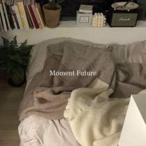 Moment Future wool knitted sofa blanket ins blogger soft pose props
