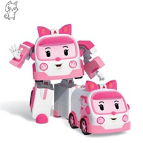 Amba Shapeshifted police car Polly robot Polly Sheriff Toy Roy Fire Truck Rescue team Headquarters boy