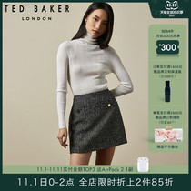 TED BAKER ladies wool base shirt multicolor turtleneck simple slim slim slim knitwear