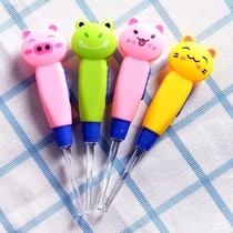 Cartoon animal detachable ear spoon with lamp luminous ear spoon ear grate visual ear scoop ear picking tool