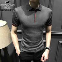 Fugui 2021 new summer short sleeve polo shirt men Korean slim trend T-shirt top casual body shirt