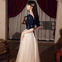 Piano playing Light evening dress skirt female French can usually wear light luxury high-end banquet temperament concert host