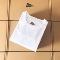 (Three needles) heavy 270g thick autumn and winter mens cylinder seamless solid color Wild Wild base short sleeve T-shirt men