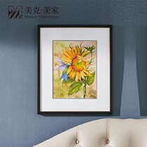 Meike Meijiaxin appreciates the sunflowers open decorative painting living room sofa background painting American solid wood hanging painting wall decoration