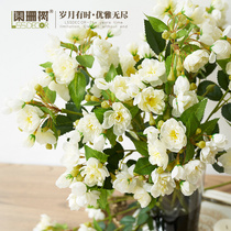 Appendanne Tree Tripods Rose Small Branches Simulation Flower Living Room Furnishing Decoration Flower Emulation Flower Table Silk Flowers Home