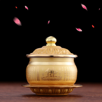 Yuantong Buddha supplies copper cup for Buddha Cup alloy holy water cup net water Cup home Buddha Cup