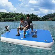  Inflatable floating platform Magic carpet Fishing platform Boat Yacht floating floating fishing platform boat with outboard machine