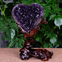 Jingguiren natural amethyst cluster amethyst hole block rough agate crystal family crystal decoration gift gift small ornaments