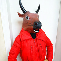 Unicorn headgear mask Horse face Horse head Animal headgear Horse head mask Funny horse mask Bull head mask