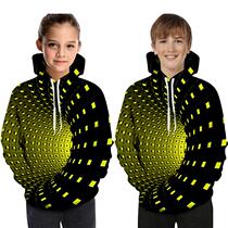 Autumn and winter childrens clothing sweater sweater generation found goods Childrens sweater Vortex 3D printing Childrens long-sleeved hooded Europe and the United States
