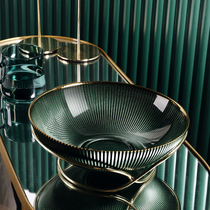 Light Extravagant Glass Fruit Pan Living Room Home Tea Table 2021 New American High-end Atmosphere Candy Snacks Swing pieces