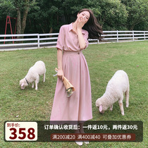  French dress female summer new light cooked style Korean version waist thin shirt skirt super fairy sweet first love skirt