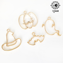 miss small morning diy crystal drops glue uv resin glue Halloween gold metal frame bat little ghost