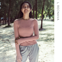  L RECNAVA AUTUMN AND winter TIGHT top WOMENs TIGHT nude yoga clothes long-sleeved t-shirt fitness sports quick-drying clothes