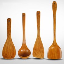 Wooden spatula Four-piece set spatula spoon non-stick pan special natural environmental protection wooden spatula non-hot hand paint cooking