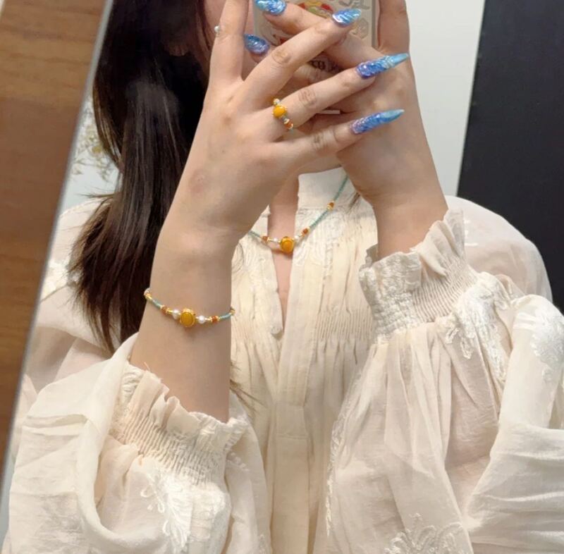 Turquoise Beeswax Three-Piece Set 1075