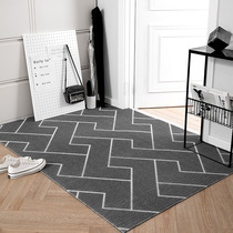 (Bruroman rhymes) Nordic entry doormat doormat cushion resistant to dirty silk ring footbed into the door mat rug