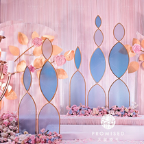 New wedding props wrought iron Phantom Road screen ornaments four-piece set of welcome sign-in area wedding stage decoration