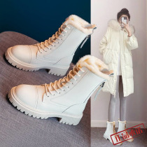 Hong Kong Snow Boots in 2022 new spring fur in the cotton shoes to increase the leather endmere and martin boots