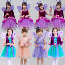 June 1 childrens clothing girl female elf butterfly wings snow white princess dress kindergarten table performance costume