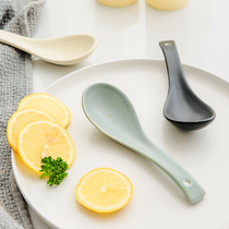 Ceramic Coffee Spoon Creativity Cute Drink Soup Spoon Salad Spoon Kitchen Congee Spoon Porridge Spoon Home Small Face Spoon Spoon