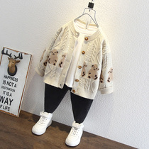 Boys autumn-style needles 2021 fall new childrens spring and autumn cardio-hoodie mens baby autumn clothes sweater jacket boy