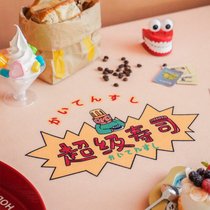 Zuo Hamden Cartoon simple cute soft glass Japanese tablecloth fabric dining table PVC waterproof and oil-proof tea table cloth