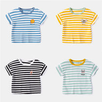 Infant round neck T-shirt summer female child short sleeve shirt 1 year old boy baby cotton summer dress light baby clothes