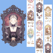 Lat Pu Da English medieval hand book and paper tape diy character hand book sticker Whole volume plus printing century girl