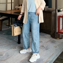 ALIN custom large size hole jeans women loose 2021 spring and autumn new fat mm cover slim straight pants