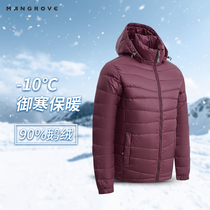 Mangrove mangov men hooded goose down down jacket autumn and winter windproof splashing water warm coat