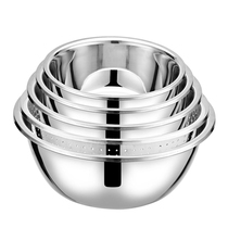 (5 pieces) Stainless steel pots thickened and deepened 5 sets of egg pots and basins seasoning pots.