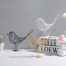 Iron bird ornaments creative Nordic home shop living room decorations cute small gifts simple golden furnishings