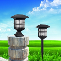 Dual-purpose solar column head lamp lawn lamp outdoor courtyard decorative lamp large room plug lamp generous court lamp