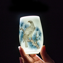 Silk Mao Heavy work hand painted glaze Lower color Province artificial beauty Master Yuan Shuangfu Tea Cup Kung Fu Masters Cup Courtesy Collection