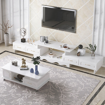 TV cabinet coffee table combination small apartment modern simple light luxury cabinet tea table table living room Nordic Net red ins