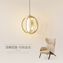 Bedside chandelier Nordic bedroom simple postmodern light luxury study art Single Head creative personality led small chandelier