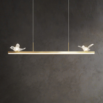  Restaurant chandelier light luxury modern simple long strip designer 2021 new bar minimalist ins decorative lamps