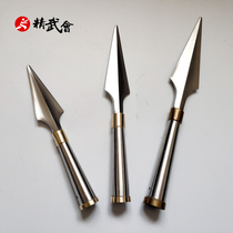 Jingwuai martial arts gun head double ring copper hoop stainless steel gun head red tassel gun head overlord gun unopened